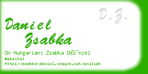 daniel zsabka business card